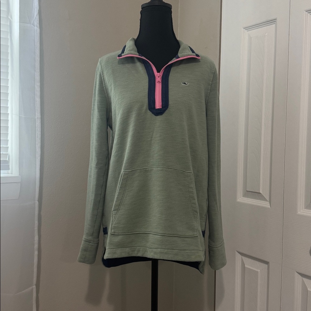 Vineyard Vines Shep Shirt Green and Pink with Navy